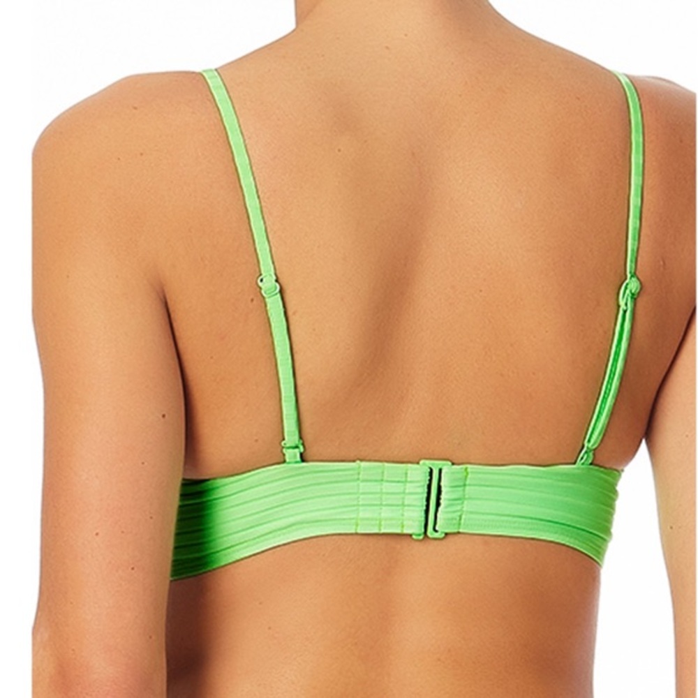 💚Wide Ribbed Green Swim Top💚 - Picture 3 of 6